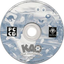 Cartridge artwork for Kao the Kangaroo on the Microsoft Windows.