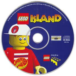 Cartridge artwork for LEGO Island on the Microsoft Windows.