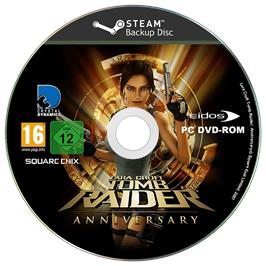 Cartridge artwork for Lara Croft - Tomb Raider - Anniversary on the Microsoft Windows.