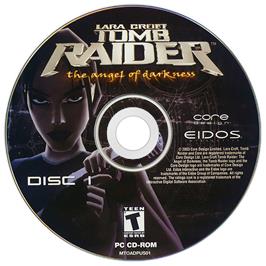 Cartridge artwork for Lara Croft - Tomb Raider - The Angel of Darkness on the Microsoft Windows.