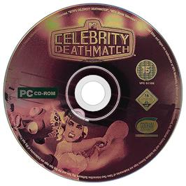 Cartridge artwork for MTV Celebrity Deathmatch on the Microsoft Windows.