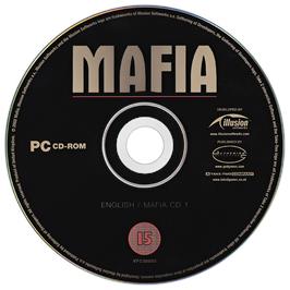Cartridge artwork for Mafia on the Microsoft Windows.