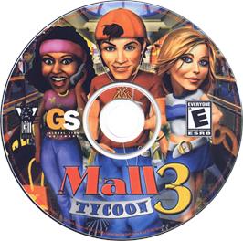 Cartridge artwork for Mall Tycoon 3 on the Microsoft Windows.