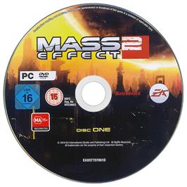 Cartridge artwork for Mass Effect 2 on the Microsoft Windows.