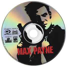 Cartridge artwork for Max Payne on the Microsoft Windows.