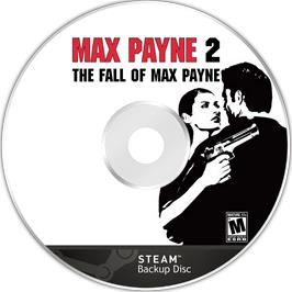 Cartridge artwork for Max Payne 2 - The Fall of Max Payne on the Microsoft Windows.