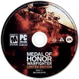 Cartridge artwork for Medal of Honor - Warfighter on the Microsoft Windows.