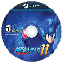 Cartridge artwork for Mega Man 11 on the Microsoft Windows.