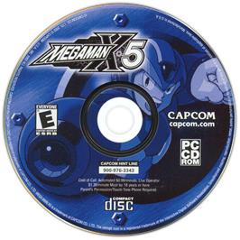 Cartridge artwork for Mega Man X5 on the Microsoft Windows.