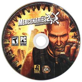 Cartridge artwork for Mercenaries 2 - World in Flames on the Microsoft Windows.