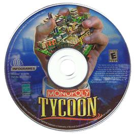 Cartridge artwork for Monopoly Tycoon on the Microsoft Windows.