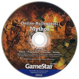 Cartridge artwork for Mythos (2011) on the Microsoft Windows.
