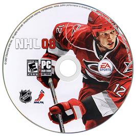 Cartridge artwork for NHL 08 on the Microsoft Windows.