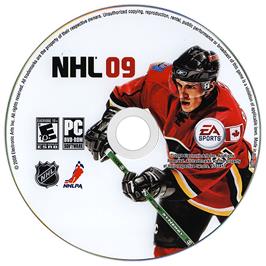 Cartridge artwork for NHL 09 on the Microsoft Windows.