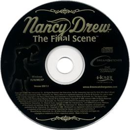Cartridge artwork for Nancy Drew - The Final Scene on the Microsoft Windows.