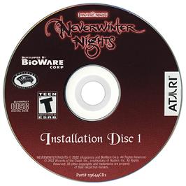 Cartridge artwork for Neverwinter Nights on the Microsoft Windows.