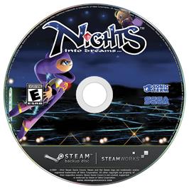 Cartridge artwork for NiGHTS into Dreams... on the Microsoft Windows.