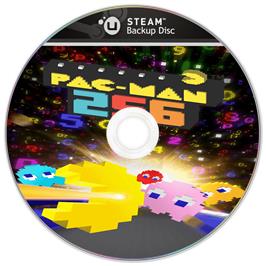 Cartridge artwork for Pac-Man 256 on the Microsoft Windows.