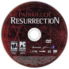 Cartridge artwork for Painkiller - Resurrection on the Microsoft Windows.
