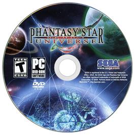 Cartridge artwork for Phantasy Star Universe on the Microsoft Windows.
