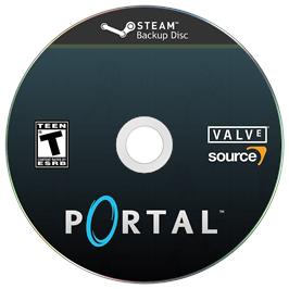 Cartridge artwork for Portal on the Microsoft Windows.