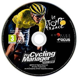 Cartridge artwork for Pro Cycling Manager 2016 on the Microsoft Windows.