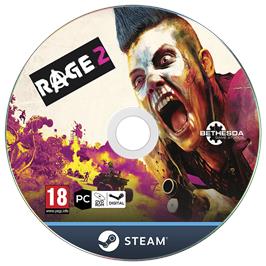 Cartridge artwork for Rage 2 (Deluxe Edition) on the Microsoft Windows.