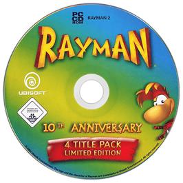 Cartridge artwork for Rayman on the Microsoft Windows.
