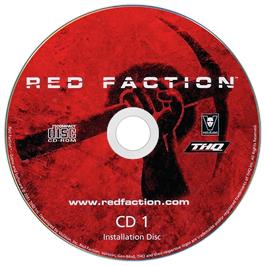 Cartridge artwork for Red Faction on the Microsoft Windows.