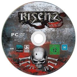 Cartridge artwork for Risen 2 - Dark Waters on the Microsoft Windows.