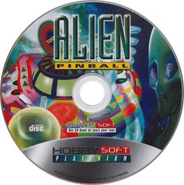 Cartridge artwork for Roswell Pinball on the Microsoft Windows.