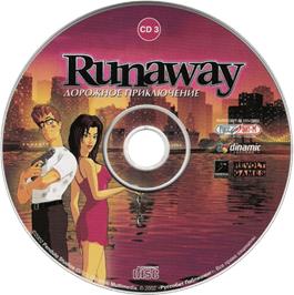 Cartridge artwork for Runaway - A Road Adventure on the Microsoft Windows.