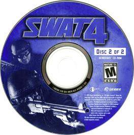Cartridge artwork for SWAT 4 on the Microsoft Windows.