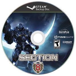 Cartridge artwork for Section 8 on the Microsoft Windows.