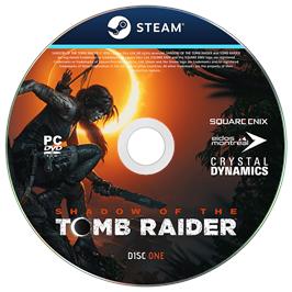 Cartridge artwork for Shadow of the Tomb Raider on the Microsoft Windows.