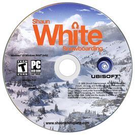 Cartridge artwork for Shaun White Snowboarding on the Microsoft Windows.