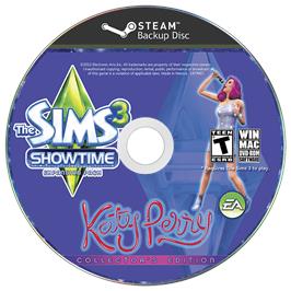 Cartridge artwork for Sims 3 - Showtime (Katy Perry Collector's Edition), The on the Microsoft Windows.