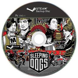 Cartridge artwork for Sleeping Dogs on the Microsoft Windows.