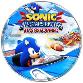 Cartridge artwork for Sonic & All-Stars Racing Transformed on the Microsoft Windows.