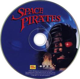 Cartridge artwork for Space Pirates on the Microsoft Windows.