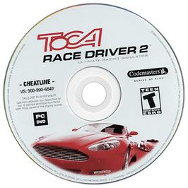 Cartridge artwork for TOCA Race Driver 2 on the Microsoft Windows.