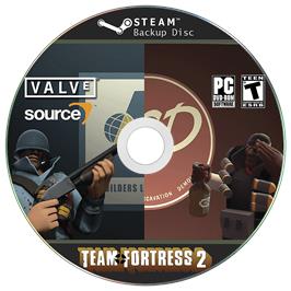 Cartridge artwork for Team Fortress 2 on the Microsoft Windows.