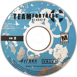 Cartridge artwork for Team Fortress Classic on the Microsoft Windows.