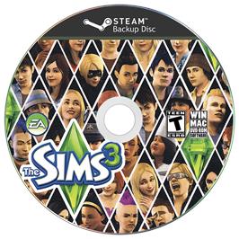 Cartridge artwork for The Sims 3 on the Microsoft Windows.
