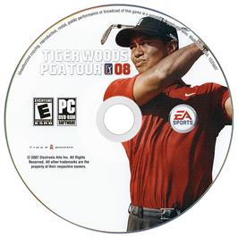 Cartridge artwork for Tiger Woods PGA Tour 08 on the Microsoft Windows.