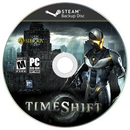 Cartridge artwork for TimeShift on the Microsoft Windows.