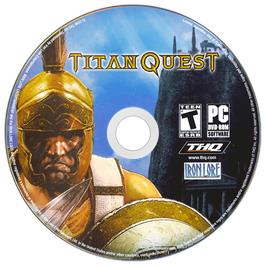 Cartridge artwork for Titan Quest on the Microsoft Windows.