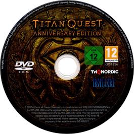 Cartridge artwork for Titan Quest - Anniversary Edition on the Microsoft Windows.