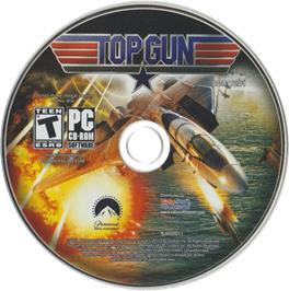 Cartridge artwork for Top Gun on the Microsoft Windows.