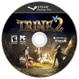 Cartridge artwork for Trine 2 on the Microsoft Windows.